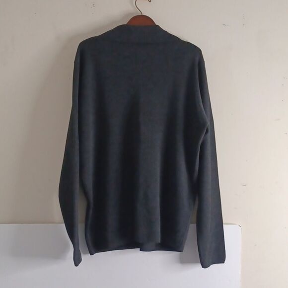 Men's Gray Button-Up Sweater - Picture 4 of 14